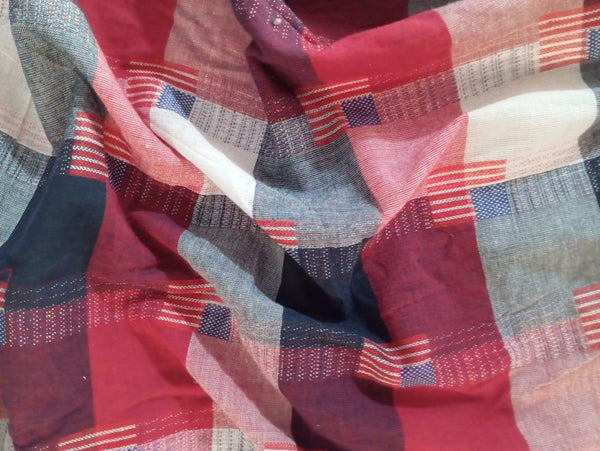 Multicolor check on cotton fabric OSCP41