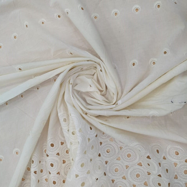 White Cotton Schiffli Embroidery#53