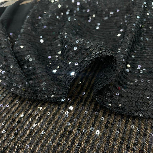 All Black Sequins Linear AGT0515