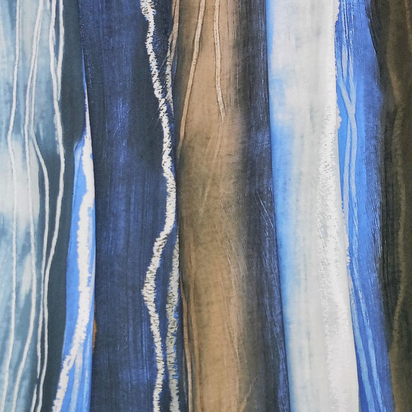 Ocean Wave Print On Royal Georgette RGPB76