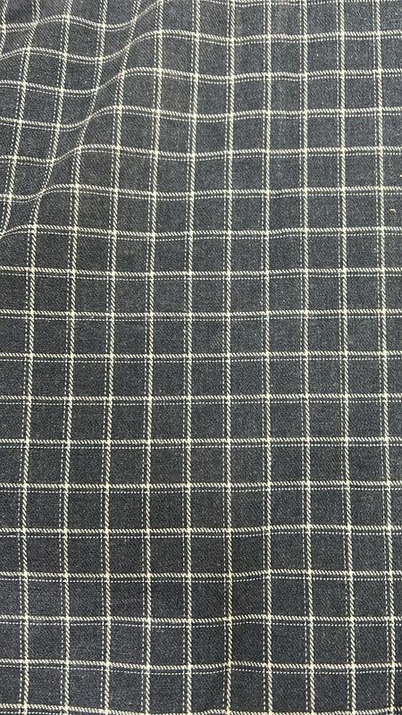 Courds Wool Small Check Yarn Dyed Fabric SFDS77