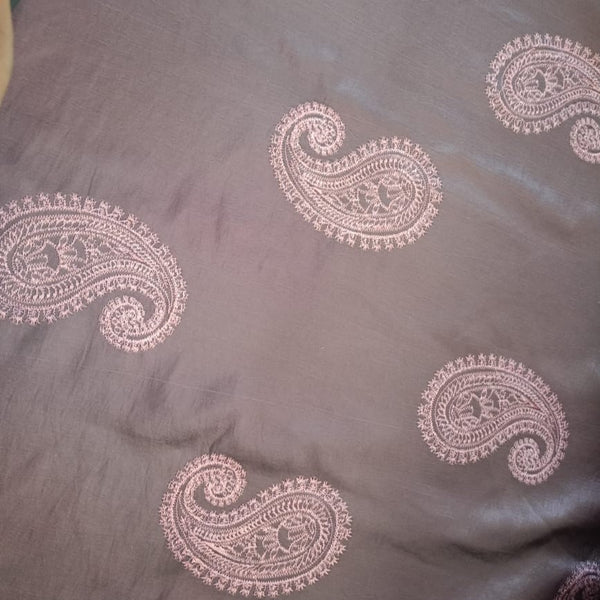 Paisley Prints On Embroidered Taffeta