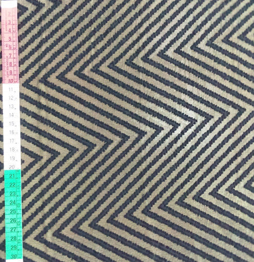 Clip Jacquard Dyed Fabric(Zig-Zag,Black)