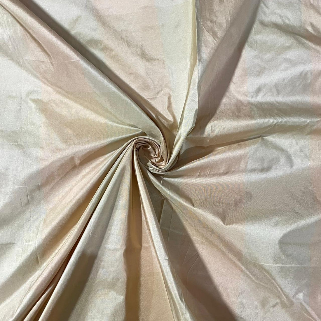 Silk Taffeta-Orange & Green-Checks