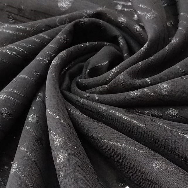 Metallic Jacquard (Dot) Dyed Fabric