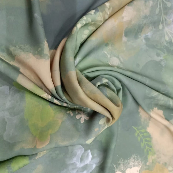 Forest Print On Royal Georgette RGPL61