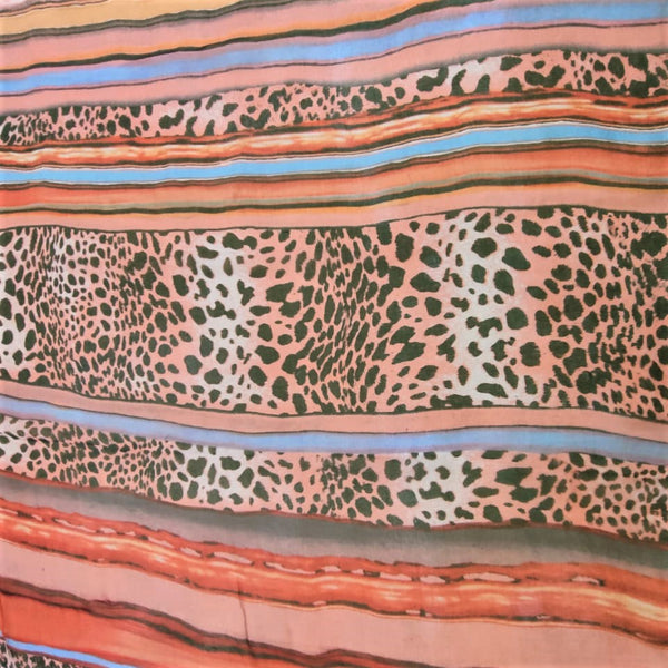 Wave In Rock Print On Silk Chiffon SCPS218