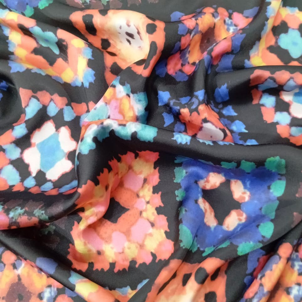 Disco Look Print On Korean Satin KSPA74