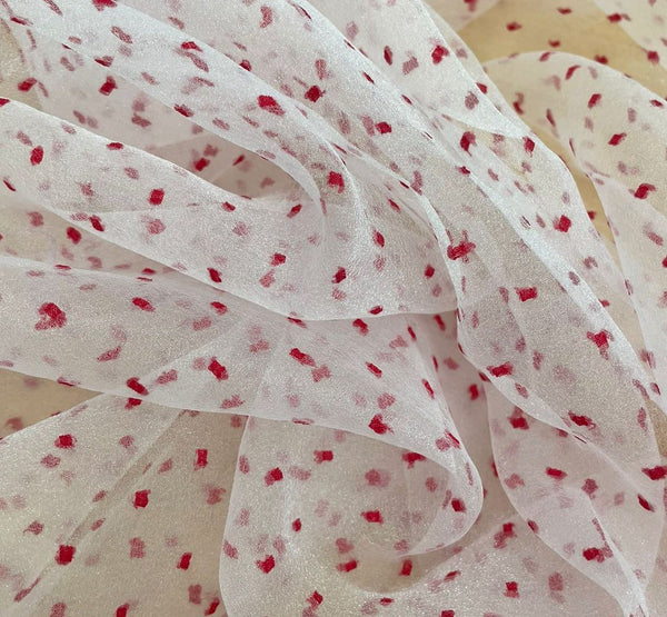 Madonna Organza (Two Tone)(Red on Light Pink 5)