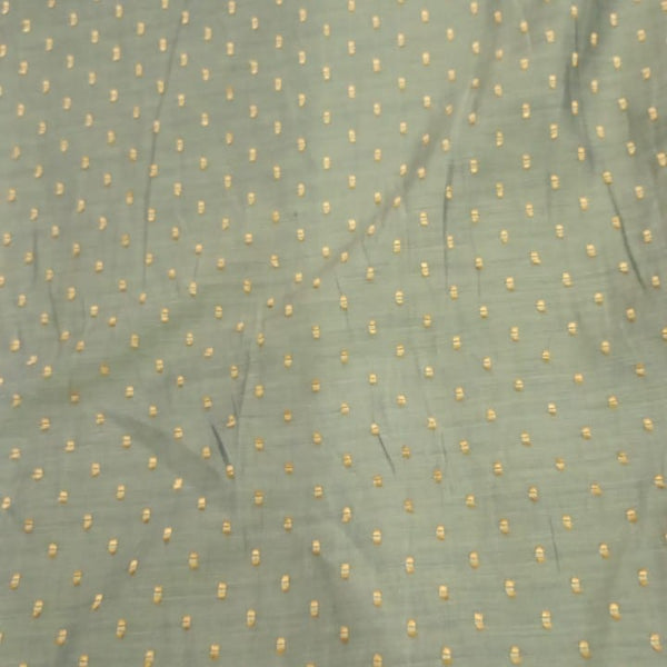 Green Cotton Silk Swiss Dotted Fabric