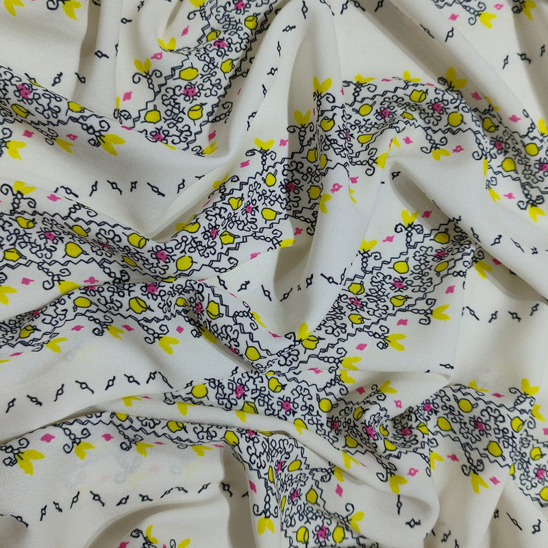 Border Print On Royal Georgette RGPB119