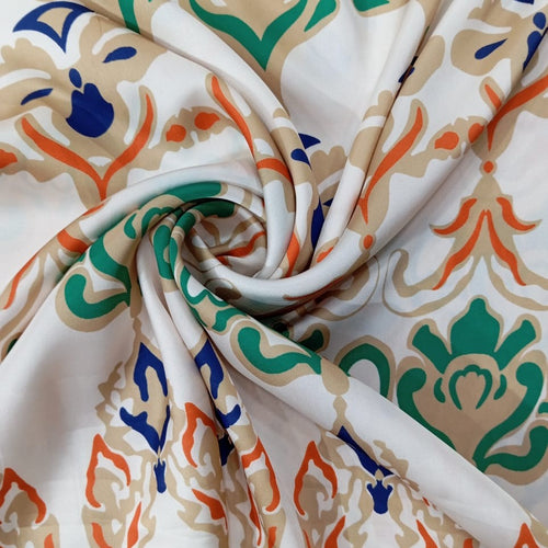 Ancient Bohemian Print On Korean Satin KSPB21