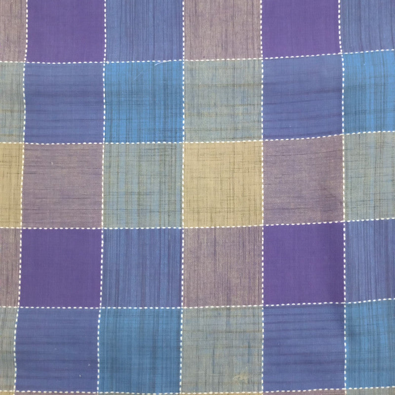 Cotton Blue Yellow Check Y/D Fabric CCYD05