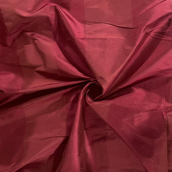 Dupion Silk -Red & Rust-Stripes