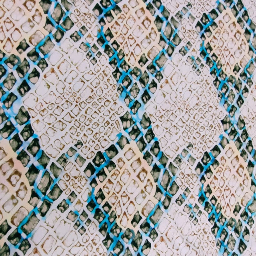 Absract Diamond Box Print On Korean Satin-KSPS02