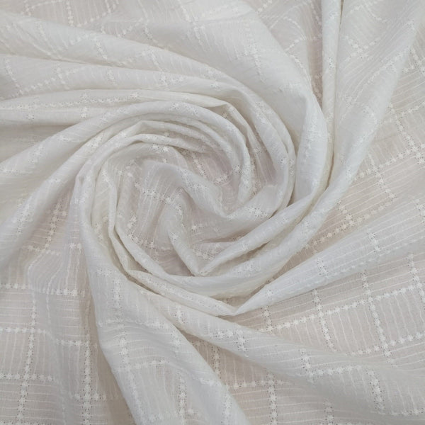 White Cotton Schiffli Embroidery#20