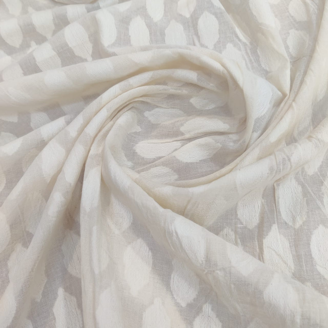 White Cotton Schiffli Embroidery#56