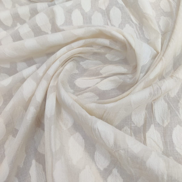White Cotton Schiffli Embroidery#56