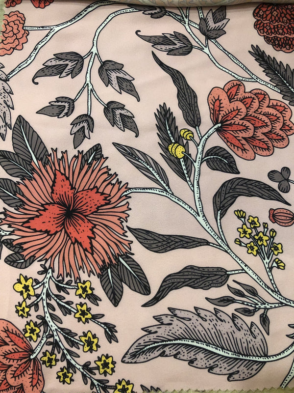 Big Flower Print On Royal Georgette RGPB40