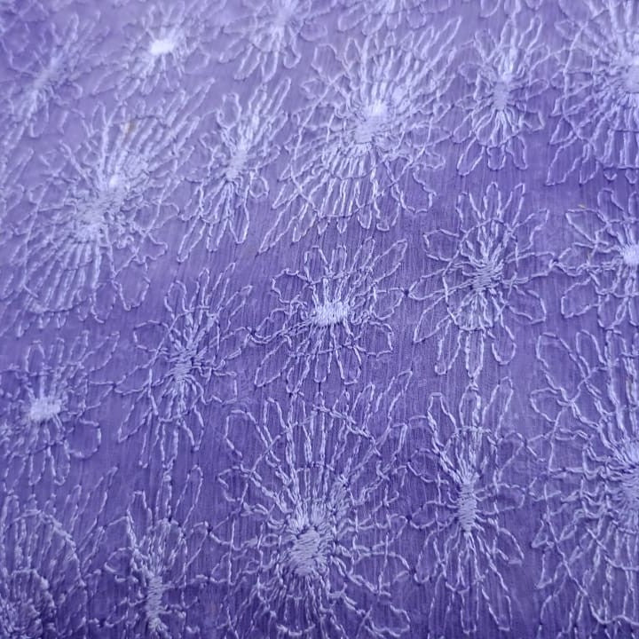 Viscose Chiffon Embroidered Fabric