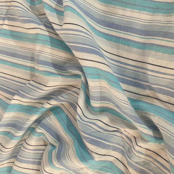Cotton Lurex Stripe Fabric OSCP459
