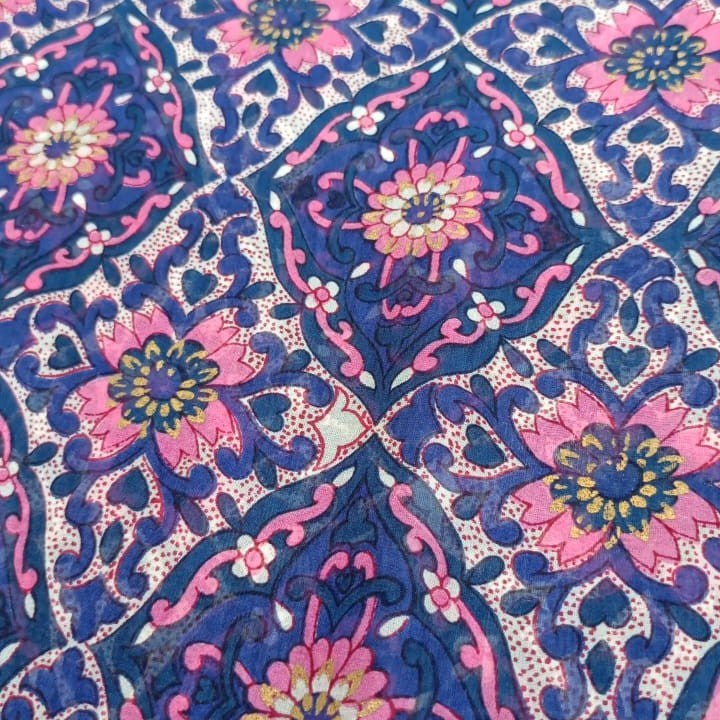Big Eye Print On Silk Georgette SGPS11