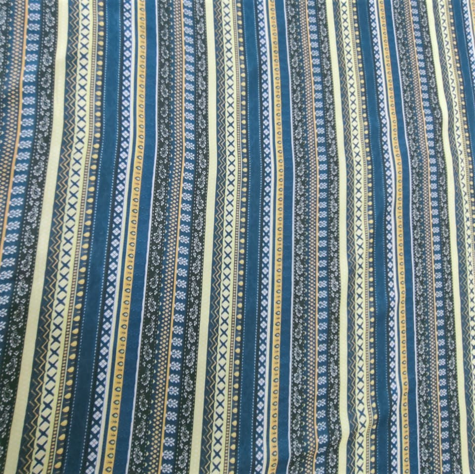 Zig Zag Print On Flat Chiffon FCPS121