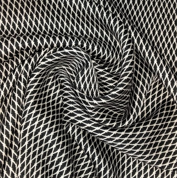 Zebra Lattice Print On Twill Satin TSPS22