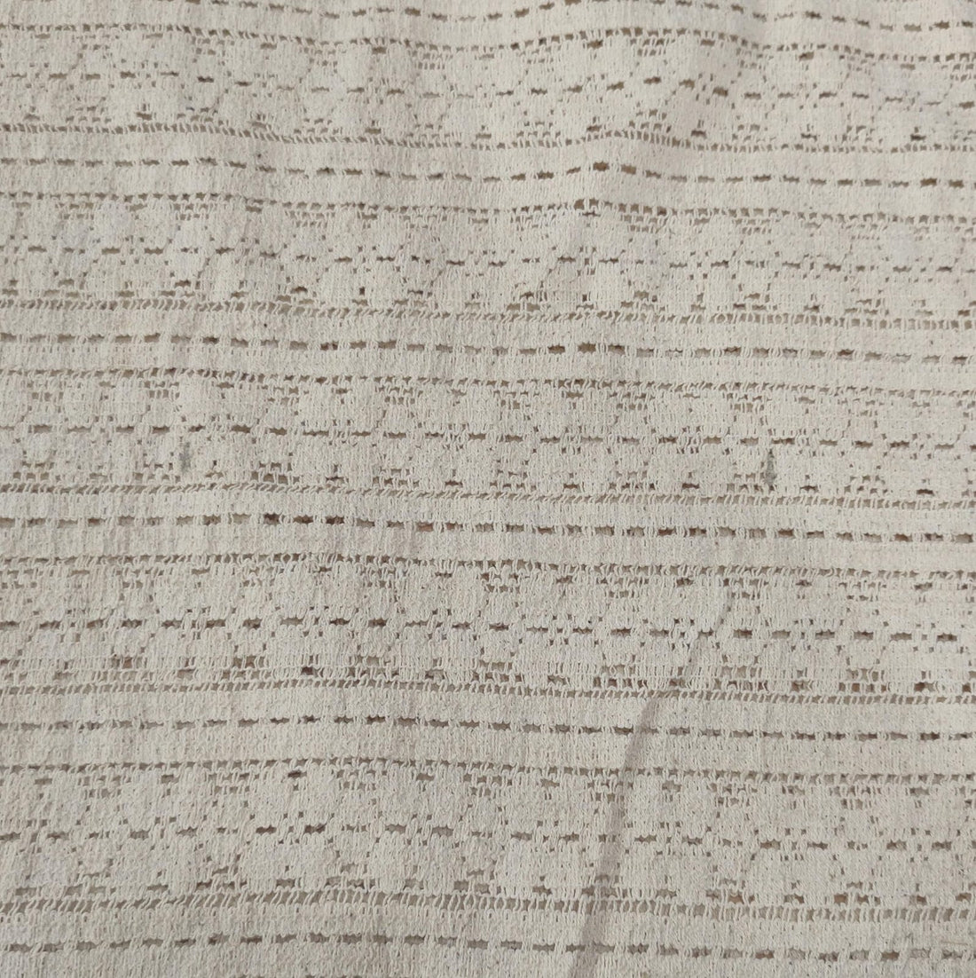 Greige Cotton Lace Fabric