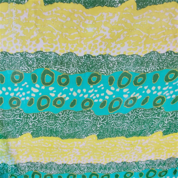 Hawai Linin Print On Silk Chiffon-SCPS160