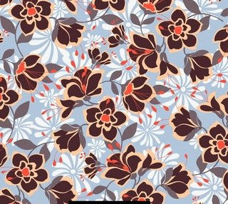 Brown Flower Print On Royal Georgette RGPA35