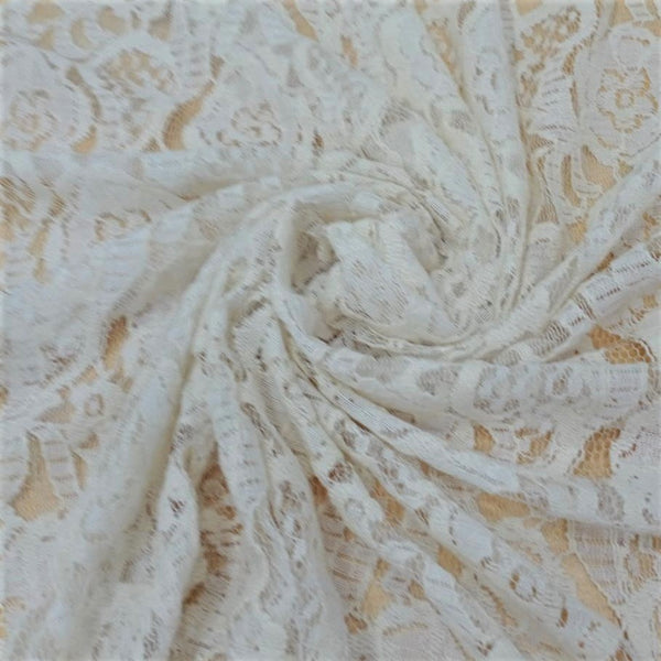 White Dyed Lace Fabric