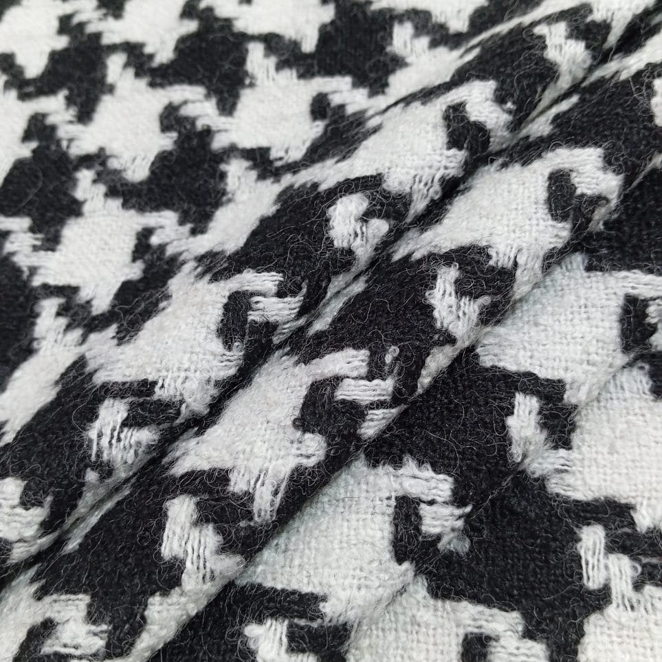 AGT-HNL-49 (Black Big Houndstooth) Tweed