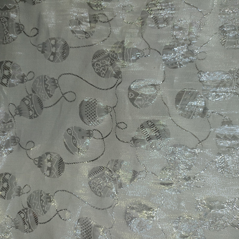 Silver Poly Lurex Jacquard NTCS25