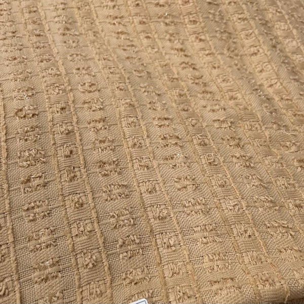 Tan Checks Boucle Tweed