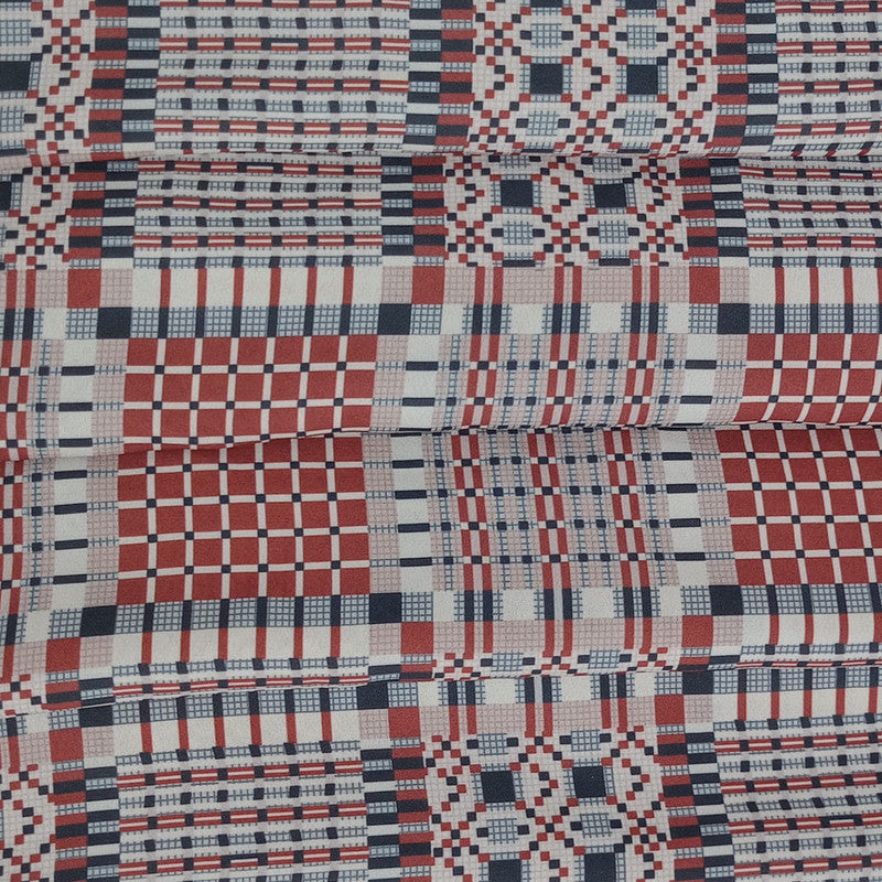 Brown Geometrical Print On Royal Georgette RGPL12