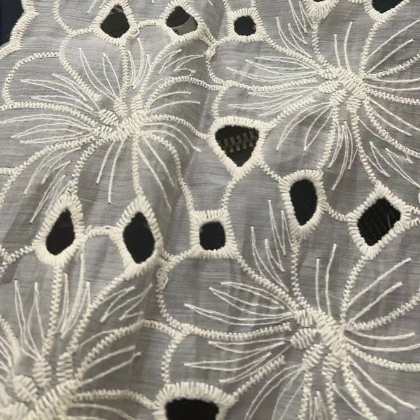 Net Embroidered Flower Design