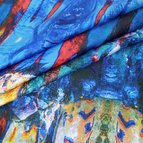 Abstract Art Print On Dutchess Satin DSPS1