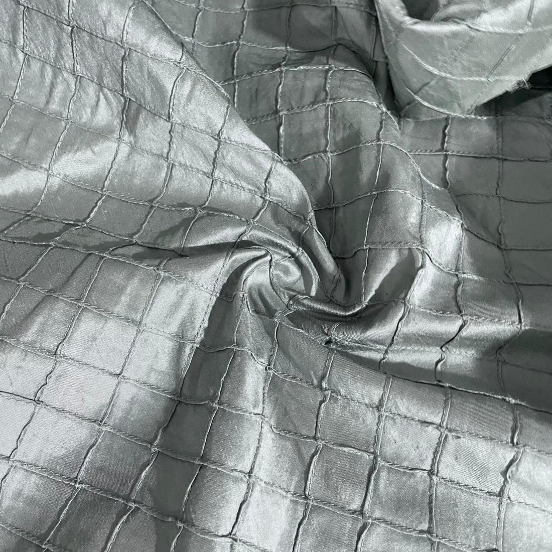 Pin Tuck on Dupion Silk-PTDS03