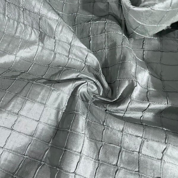 Pin Tuck on Dupion Silk-PTDS03