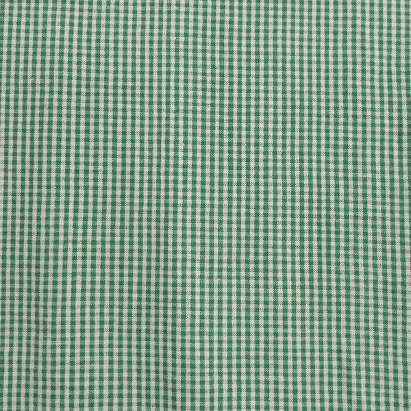 Cotton Green & White Check Y/D Fabric CCYD15