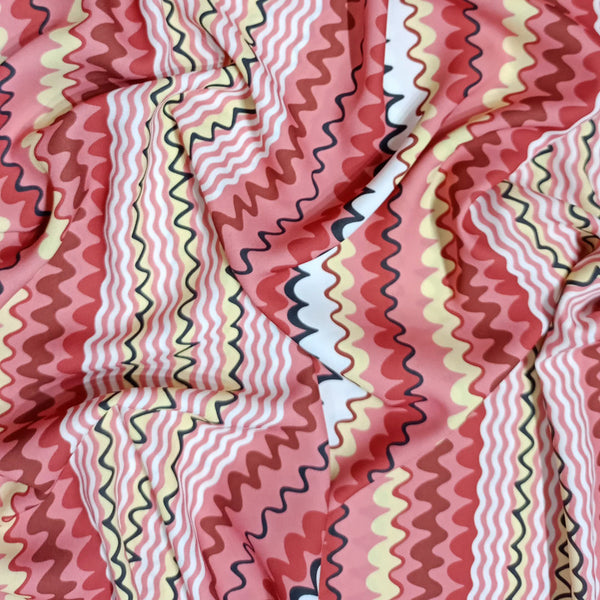 Wave Print On Royal Georgette RGPB35
