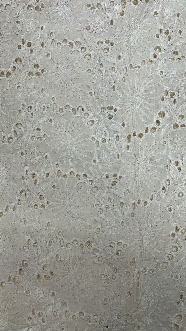White Cotton Schiffli Embroidery#30