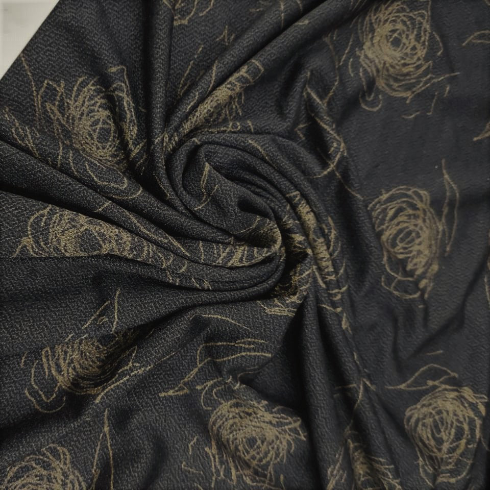 La La Land - Black & Gold (Crackle Crepe)