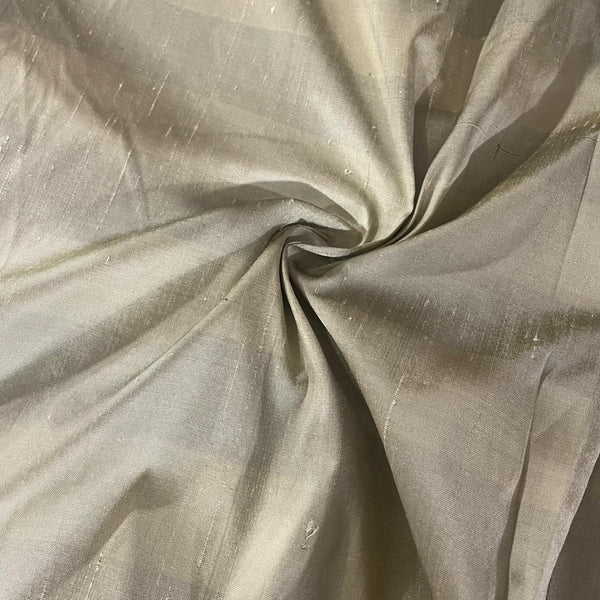 Dupion Silk -Olive & Light Gold-Stripe