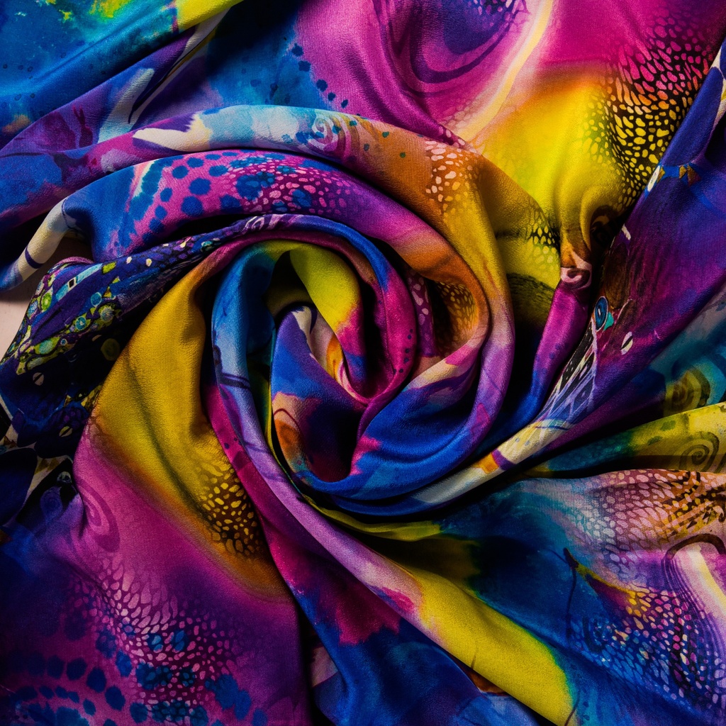 Print On Silk Crepe Fabric #02