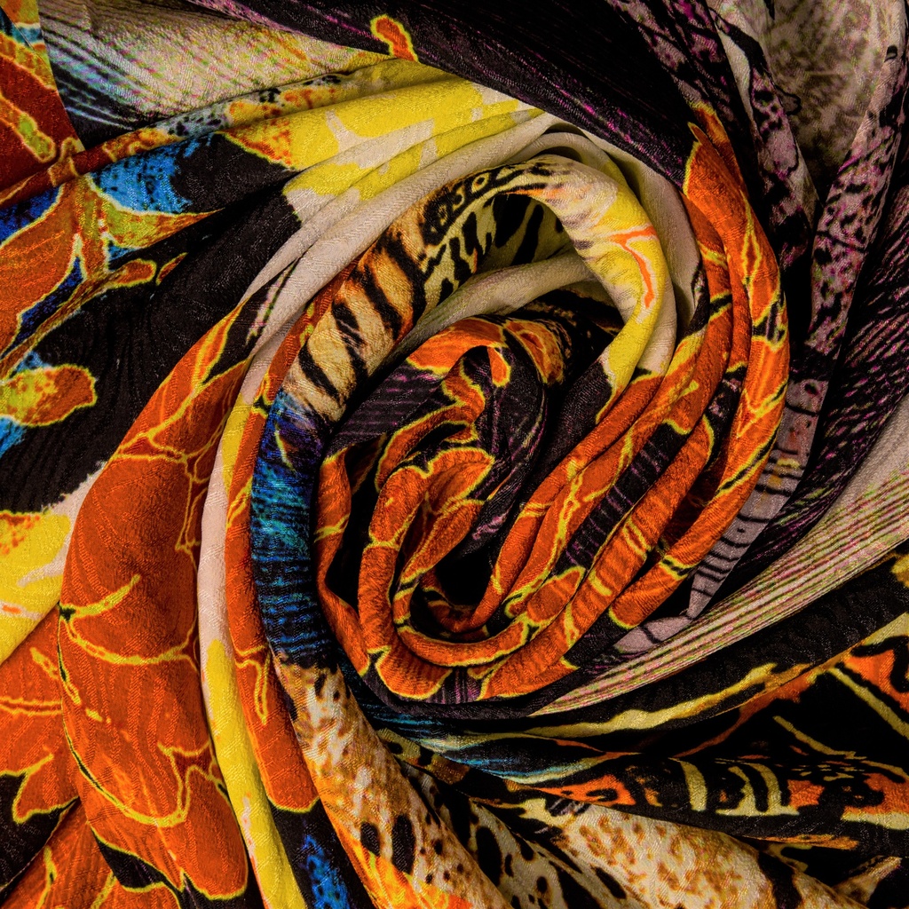 Print On Silk Crepe Fabric#04