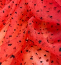 Madonna Organza Dyed Fabric (Two tone)(Black on Red 21)