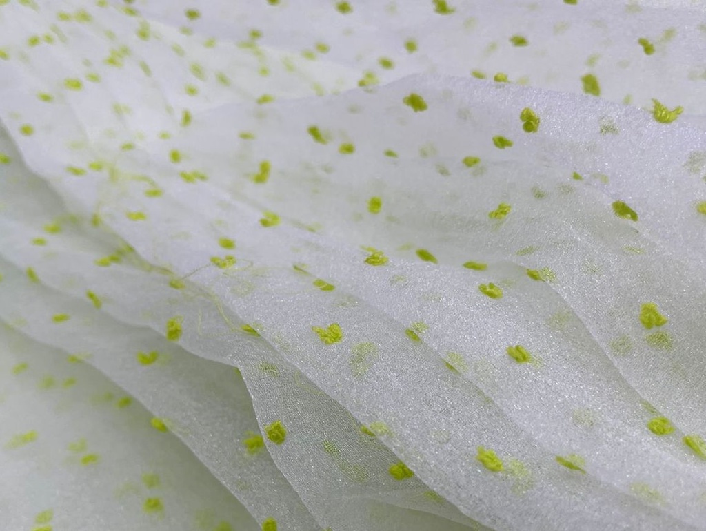 Madonna Organza Dyed Fabric (Two Tone)(Neon on White 11)