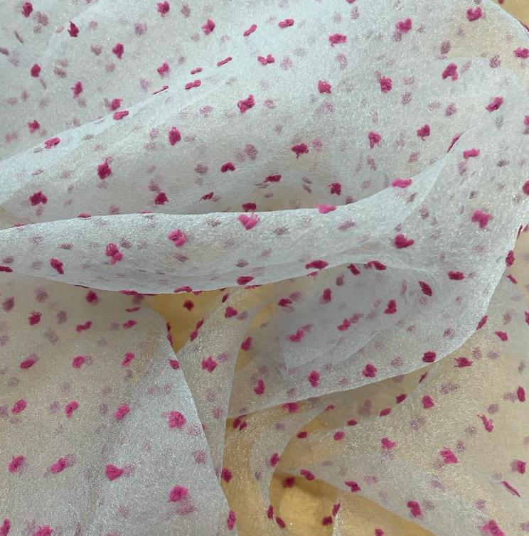 Madonna Organza Dyed Fabric (Two Tone)(Dirty Pink on Grey 3)